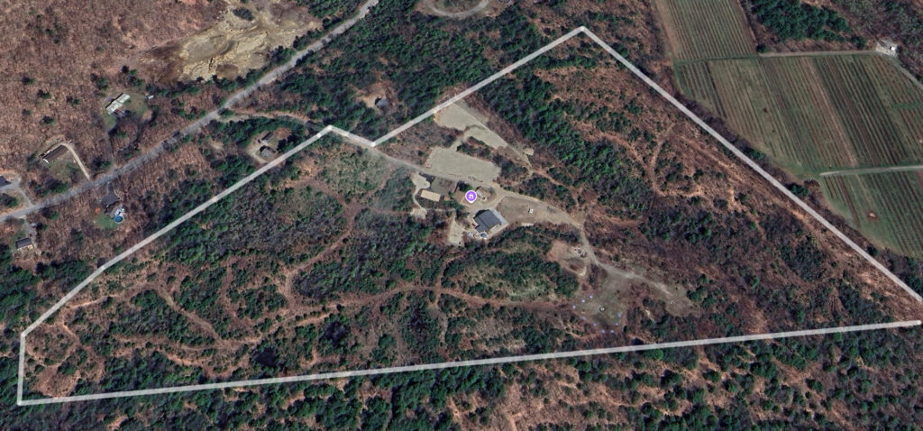 Winter satellite view